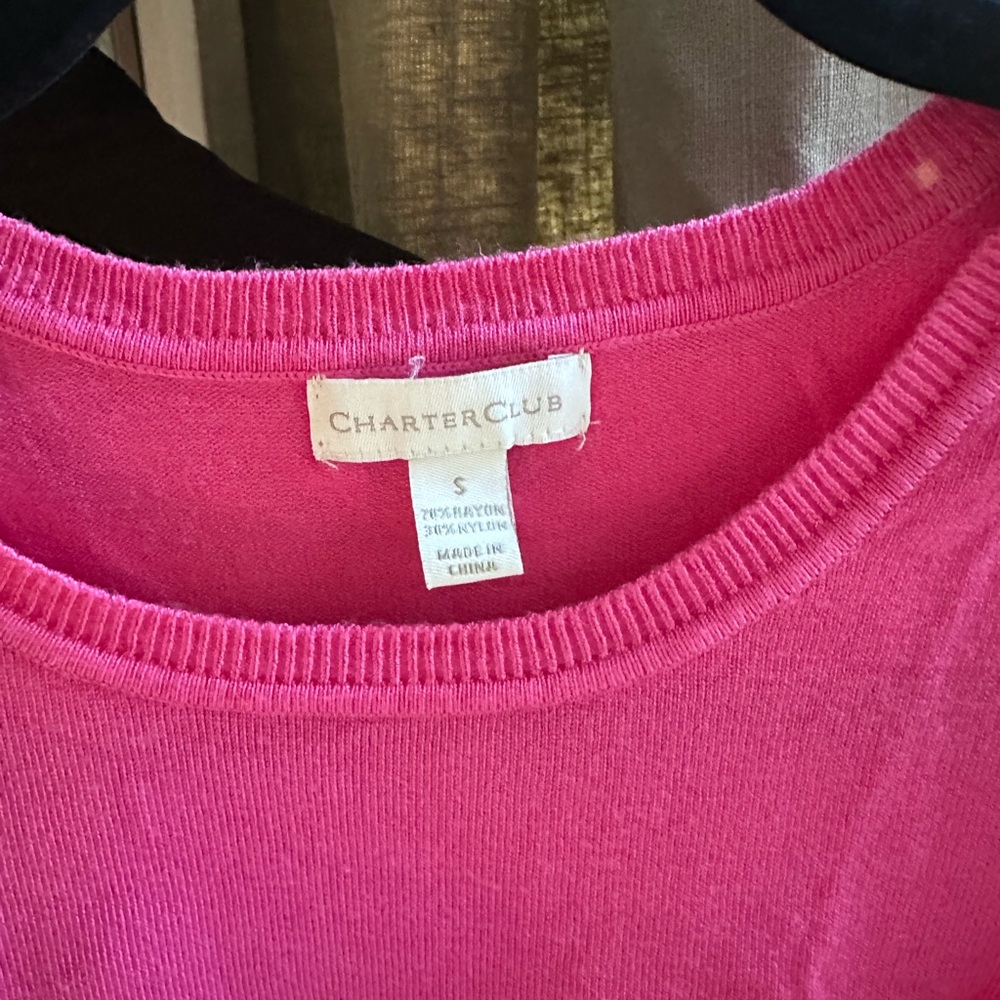 Charter Club knitted top pink - Picture 3 of 5